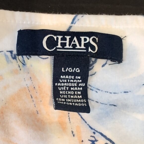 Chaps Sleeveless Beach Dress Midi A-Line Summer Vacation Resortwear Sea Shells - Picture 11 of 14